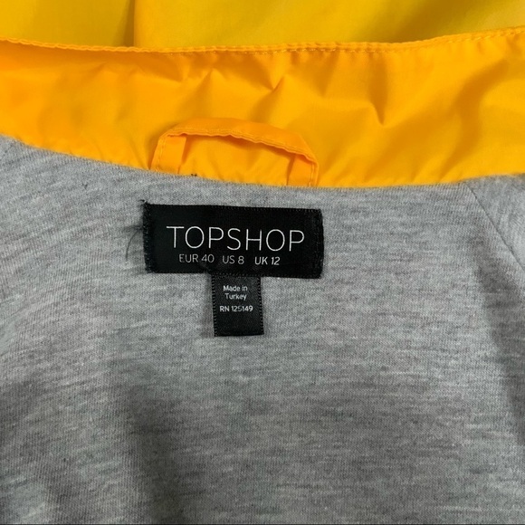 TOPSHOP bright yellow rain jacket. - Picture 11 of 11